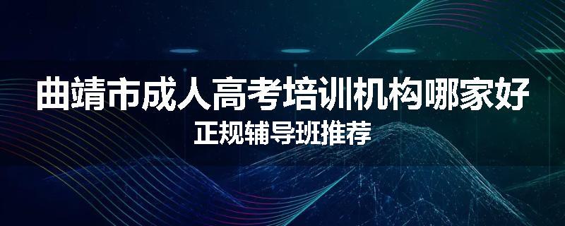 曲靖市成人高考培训机构哪家好正规辅导班推荐