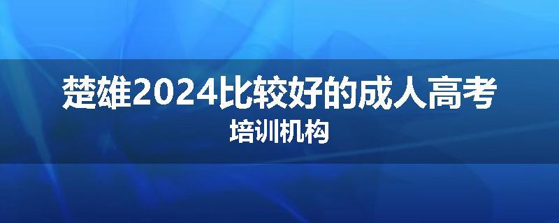 楚雄2024比较好的成人高考培训机构