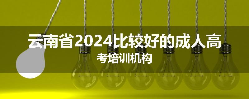 云南省2024比较好的成人高考培训机构