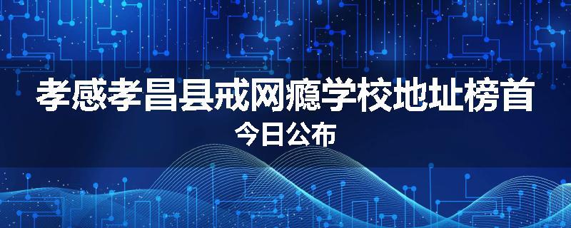 孝感孝昌县戒网瘾学校地址榜首今日公布