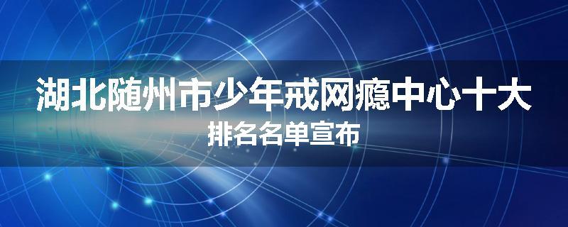 湖北随州市少年戒网瘾中心十大排名名单宣布