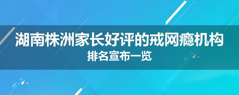 湖南株洲家长好评的戒网瘾机构排名宣布一览
