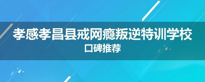 孝感孝昌县戒网瘾叛逆特训学校口碑推荐