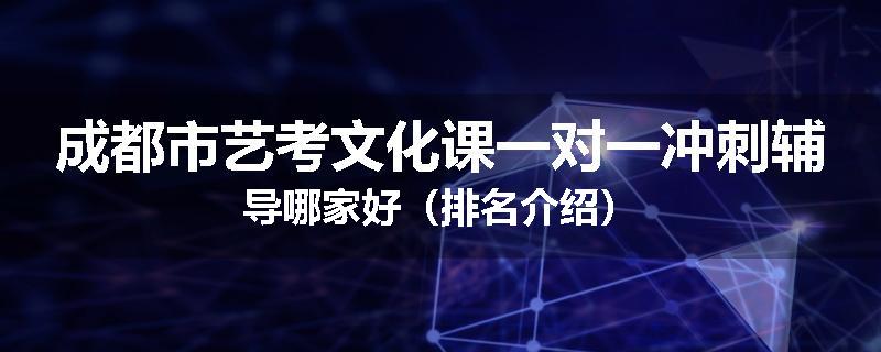 成都市艺考文化课一对一冲刺辅导哪家好（排名介绍）