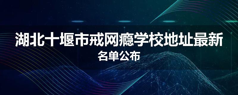 湖北十堰市戒网瘾学校地址最新名单公布