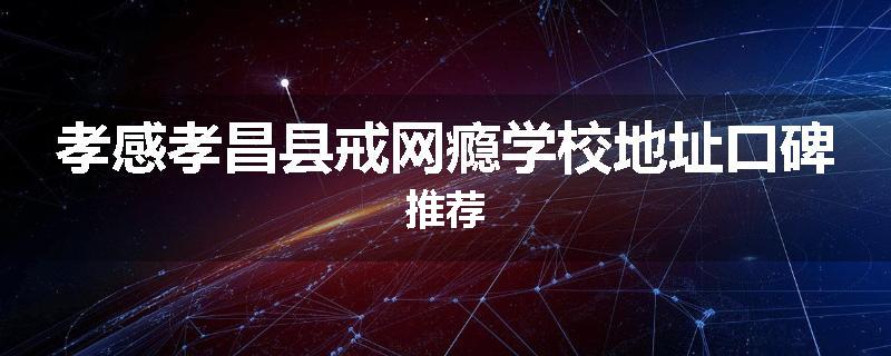 孝感孝昌县戒网瘾学校地址口碑推荐