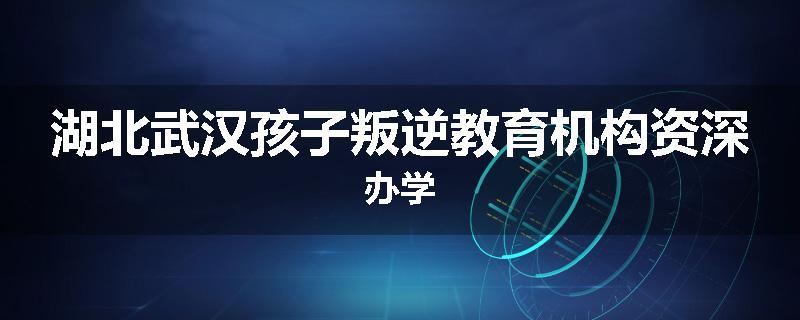 湖北武汉孩子叛逆教育机构资深办学