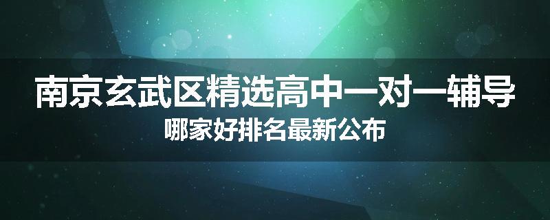 南京玄武区精选高中一对一辅导哪家好排名最新公布