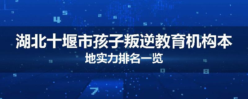 湖北十堰市孩子叛逆教育机构本地实力排名一览