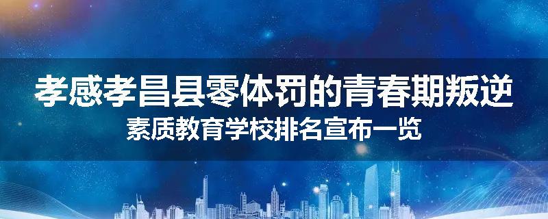 孝感孝昌县零体罚的青春期叛逆素质教育学校排名宣布一览