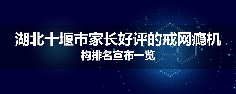 湖北十堰市家长好评的戒网瘾机构排名宣布一览