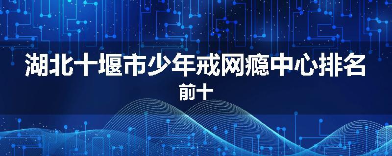 湖北十堰市少年戒网瘾中心排名前十