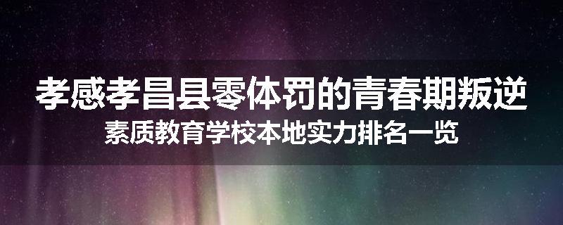 孝感孝昌县零体罚的青春期叛逆素质教育学校本地实力排名一览