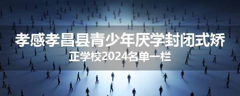 孝感孝昌县青少年厌学封闭式矫正学校2024名单一栏