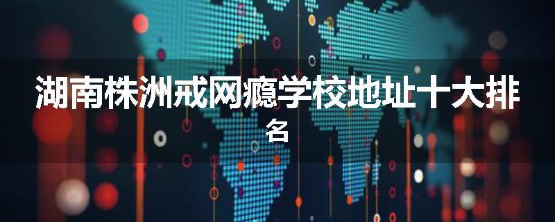 湖南株洲戒网瘾学校地址十大排名