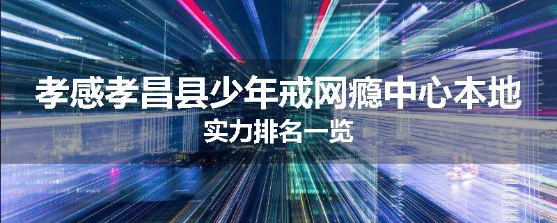 孝感孝昌县少年戒网瘾中心本地实力排名一览