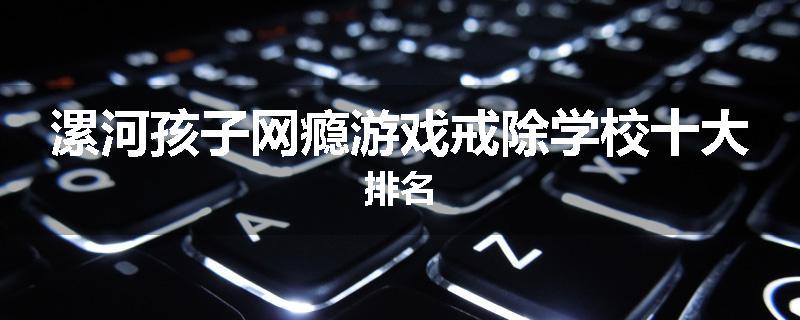 漯河孩子网瘾游戏戒除学校十大排名