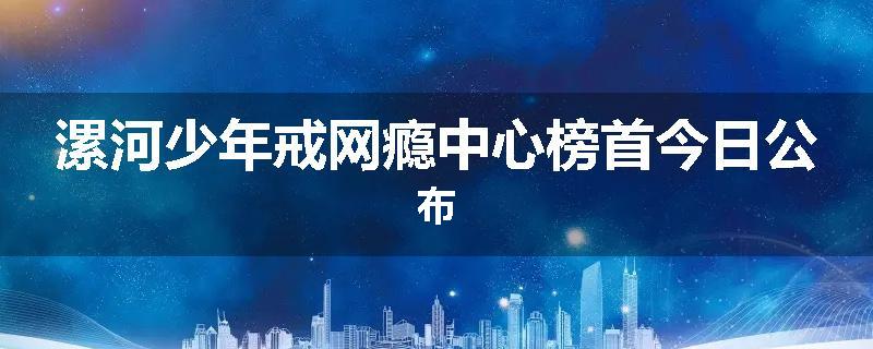 漯河少年戒网瘾中心榜首今日公布