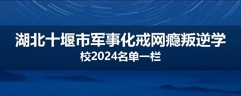 湖北十堰市军事化戒网瘾叛逆学校2024名单一栏