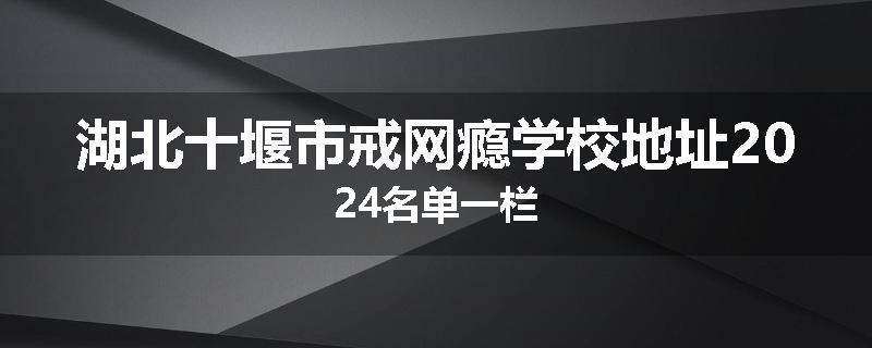 湖北十堰市戒网瘾学校地址2024名单一栏