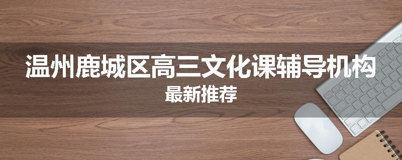 温州鹿城区高三文化课辅导机构最新推荐