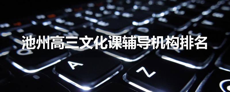 池州高三文化课辅导机构排名