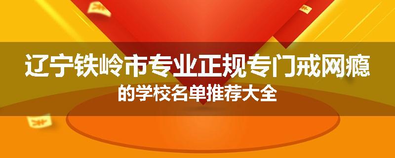 辽宁铁岭市专业正规专门戒网瘾的学校名单推荐大全
