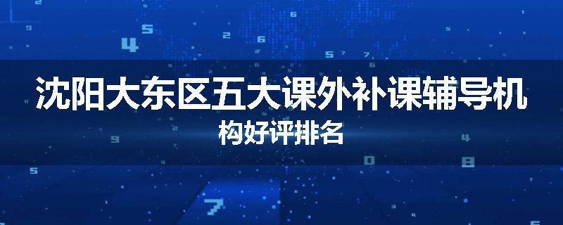 沈阳大东区五大课外补课辅导机构好评排名