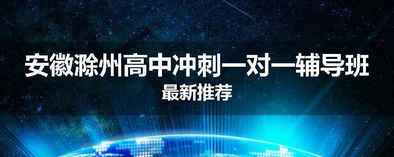 安徽滁州高中冲刺一对一辅导班最新推荐