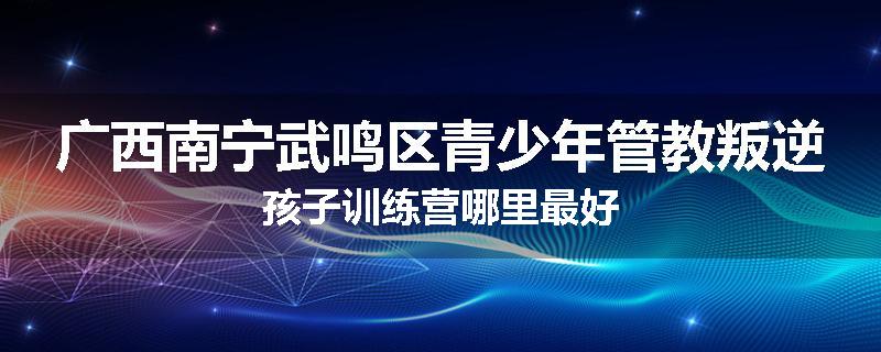 广西南宁武鸣区青少年管教叛逆孩子训练营哪里最好