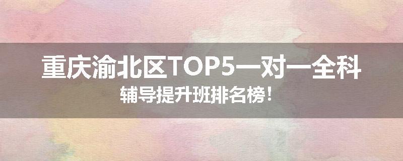 重庆渝北区TOP5一对一全科辅导提升班排名榜！