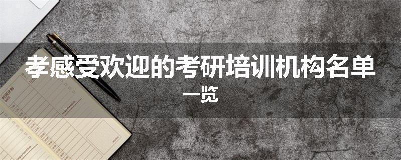孝感受欢迎的考研培训机构名单一览