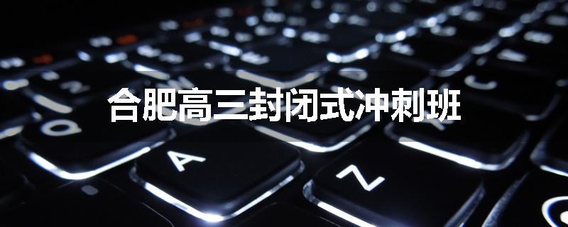 合肥高三封闭式冲刺班