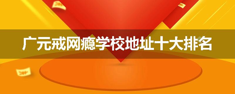 广元戒网瘾学校地址十大排名