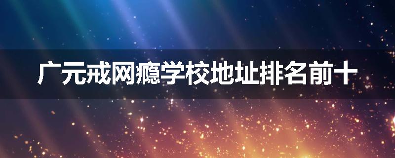 广元戒网瘾学校地址排名前十