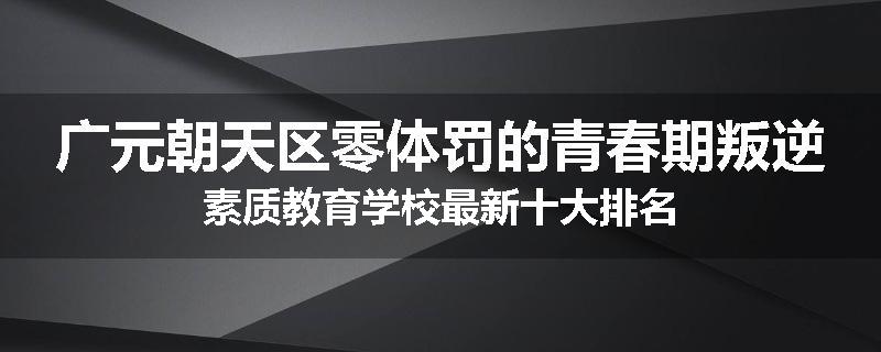 广元朝天区零体罚的青春期叛逆素质教育学校最新十大排名