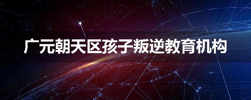 广元朝天区孩子叛逆教育机构