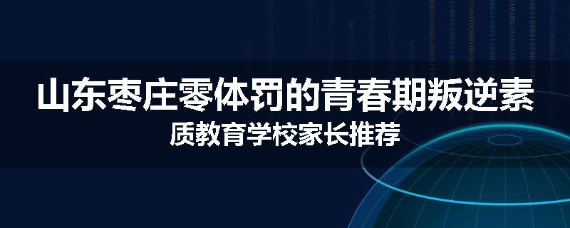 山东枣庄零体罚的青春期叛逆素质教育学校家长推荐
