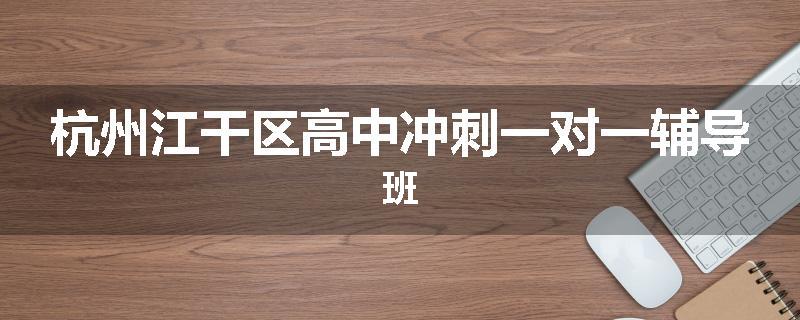 杭州江干区高中冲刺一对一辅导班