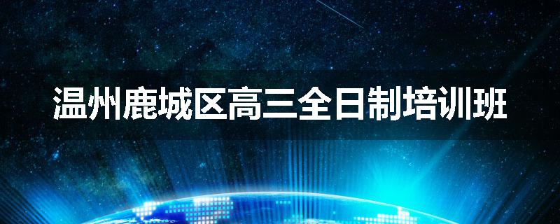 温州鹿城区高三全日制培训班