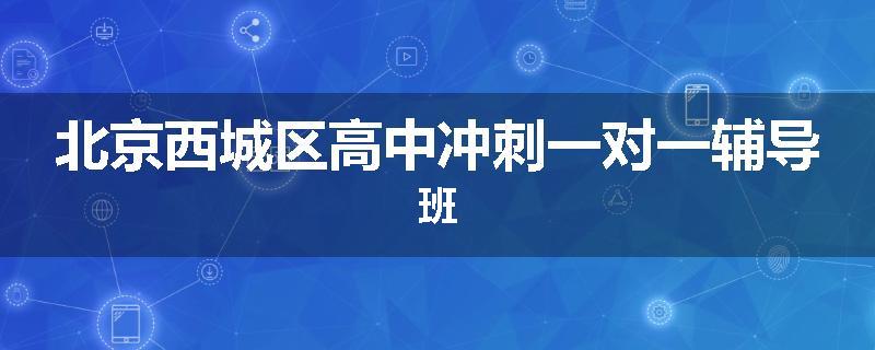 北京西城区高中冲刺一对一辅导班