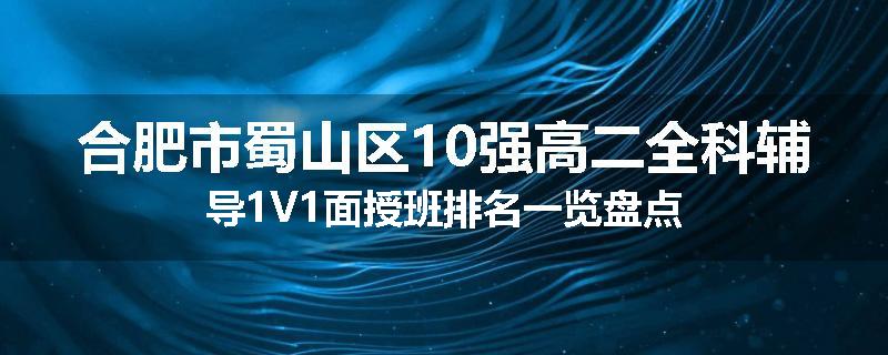 合肥市蜀山区10强高二全科辅导1V1面授班排名一览盘点