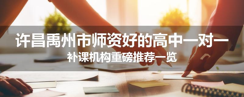 许昌禹州市师资好的高中一对一补课机构重磅推荐一览