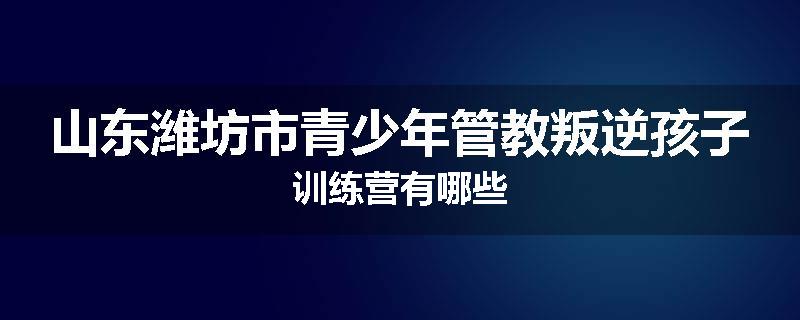 山东潍坊市青少年管教叛逆孩子训练营有哪些