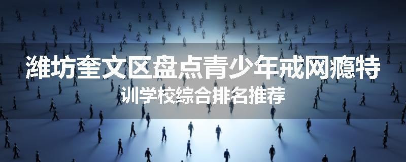 潍坊奎文区盘点青少年戒网瘾特训学校综合排名推荐
