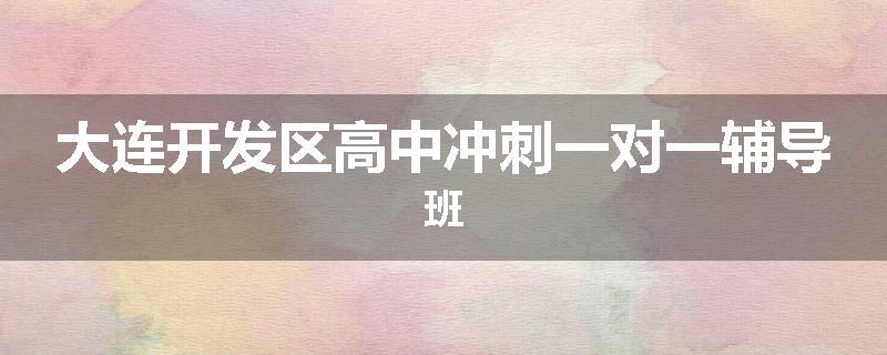 大连开发区高中冲刺一对一辅导班