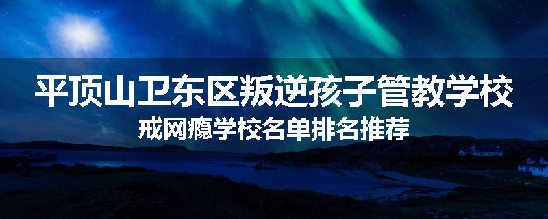 平顶山卫东区叛逆孩子管教学校戒网瘾学校名单排名推荐
