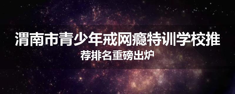 渭南市青少年戒网瘾特训学校推荐排名重磅出炉