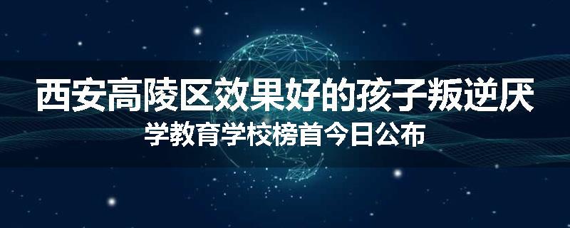 西安高陵区效果好的孩子叛逆厌学教育学校榜首今日公布