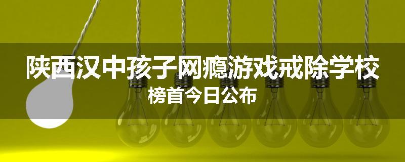 陕西汉中孩子网瘾游戏戒除学校榜首今日公布